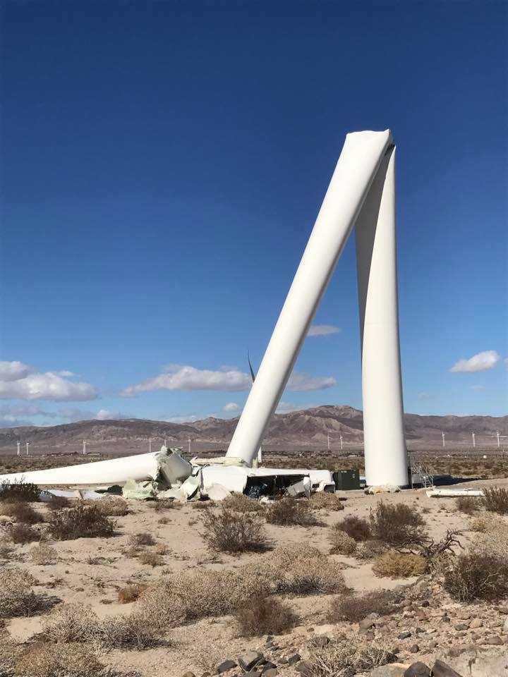 wind turbine down